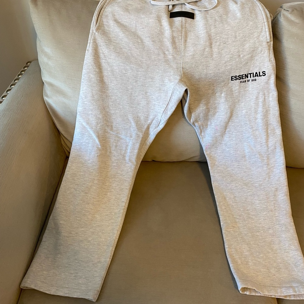 Fear of God Essentials Light Gray Sweatpants